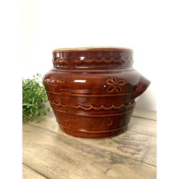 Vintage Marcrest Stoneware Bean Pot Crock - Picture 5 of 9